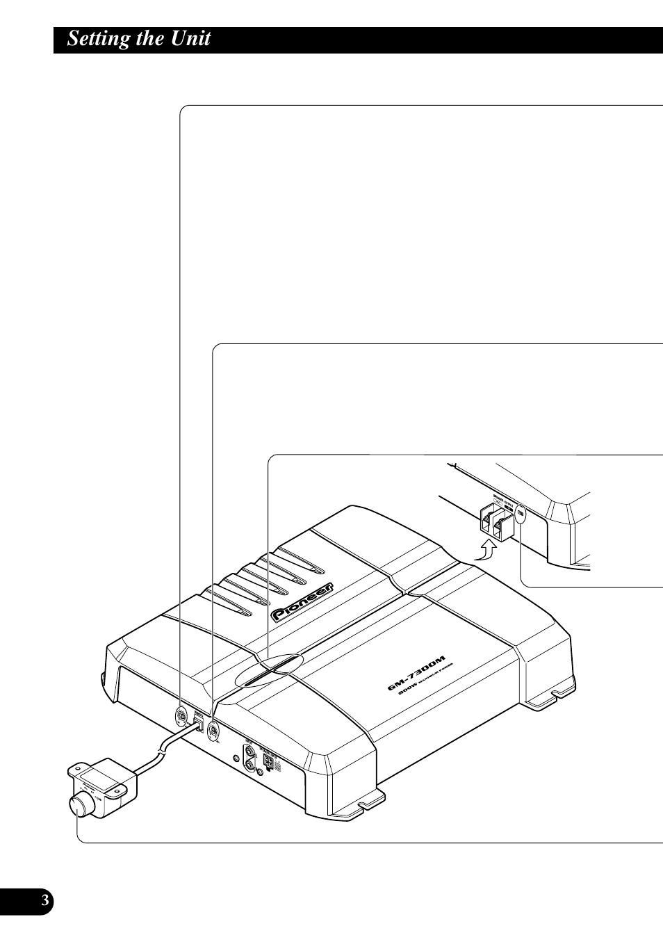 Setting the unit | Pioneer GM-7300M User Manual | Page 4 / 85