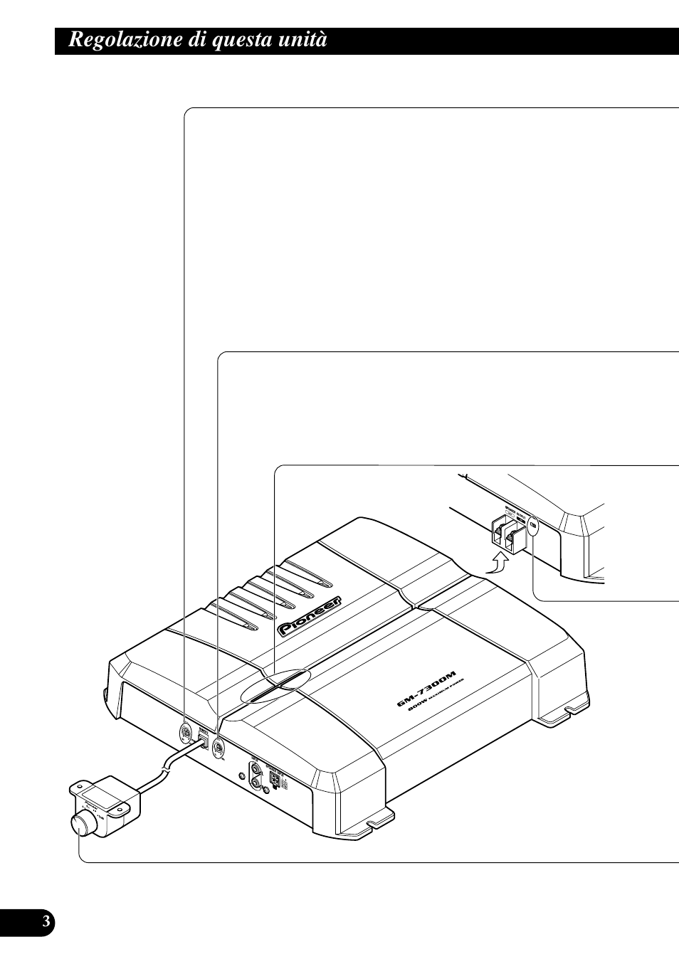 Regolazione di questa unità | Pioneer GM-7300M User Manual | Page 52 / 85