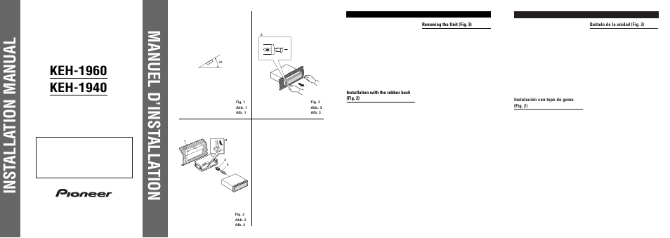 Pioneer KEH-1940 User Manual | 6 pages