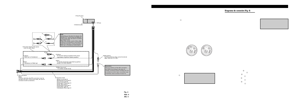 Español, Conexión de las unidades, Diagrama de conexión (fig. 4) | Pioneer KEH-1940 User Manual | Page 4 / 6