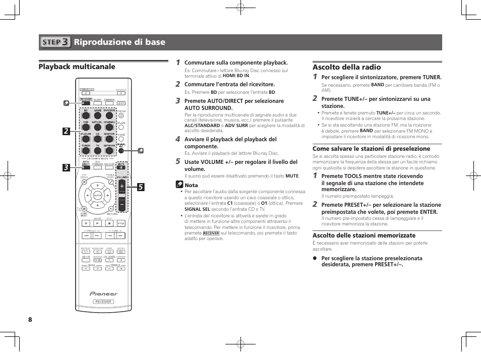 Riproduzione di base | Pioneer VSX-S510-K User Manual | Page 32 / 60