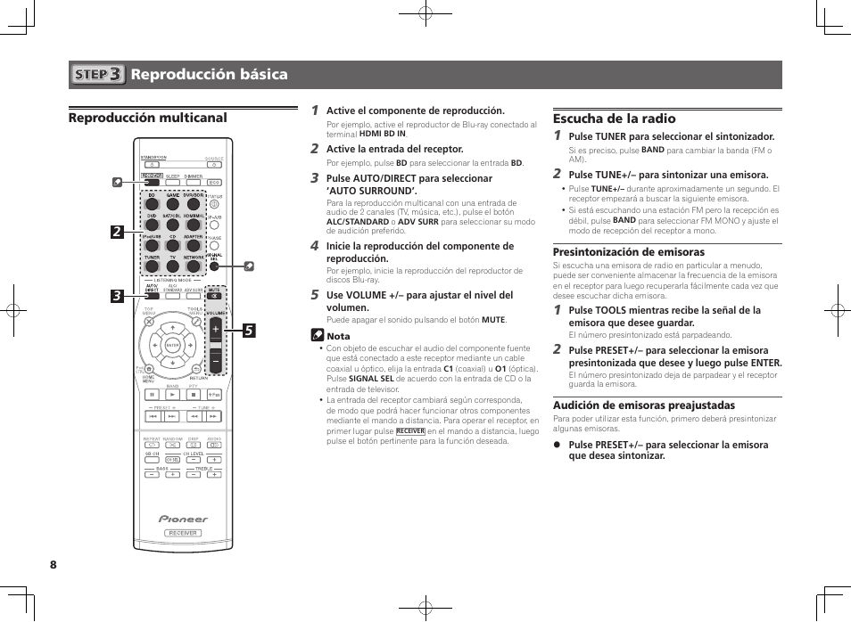 Reproducción básica | Pioneer VSX-S510-K User Manual | Page 48 / 60