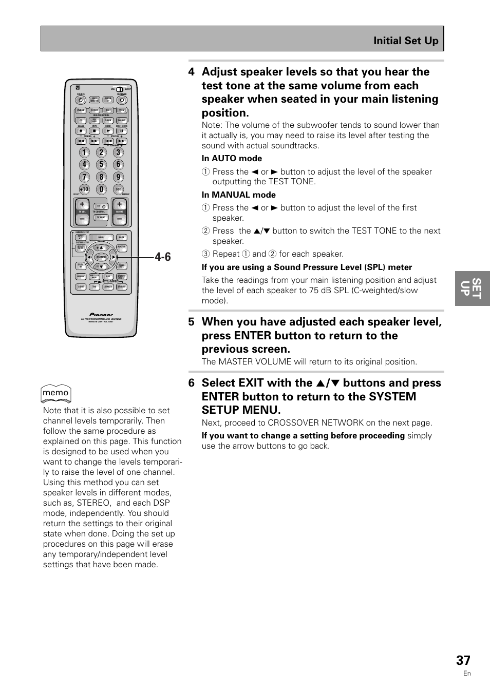 Initial set up | Pioneer VSX-909RDS User Manual | Page 37 / 96