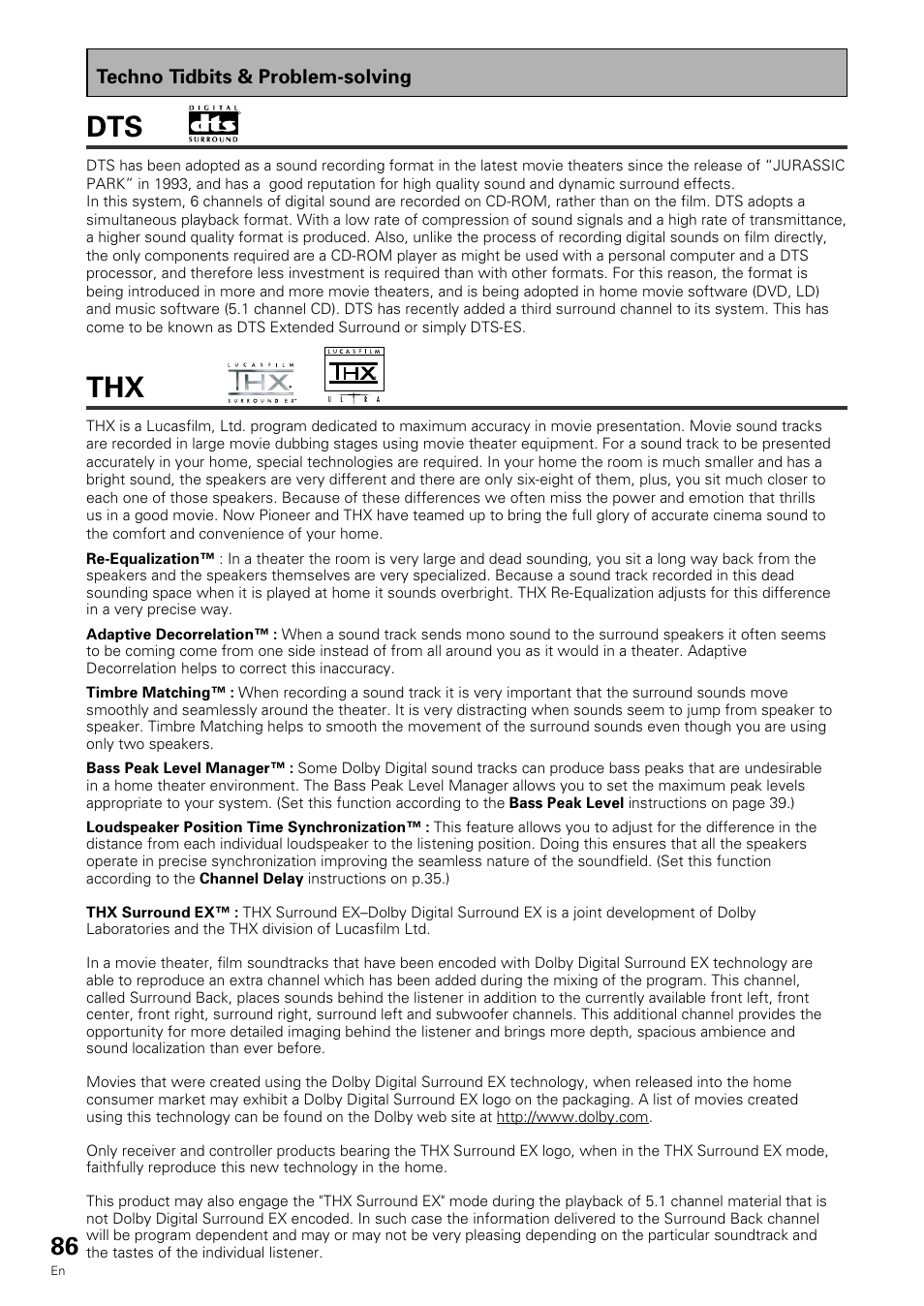 Techno tidbits & problem-solving | Pioneer VSX-909RDS User Manual | Page 86 / 96