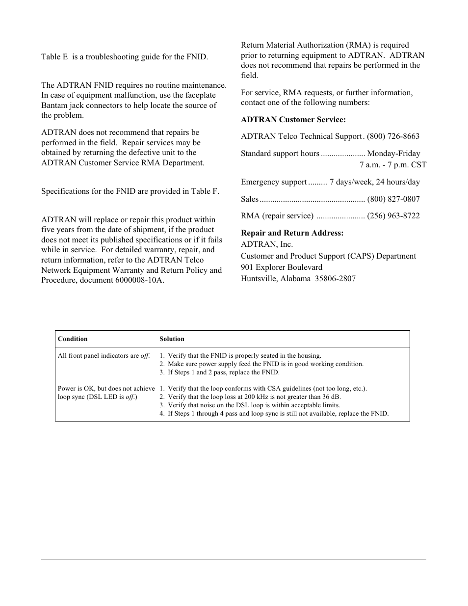 ADTRAN FNID User Manual | Page 12 / 16