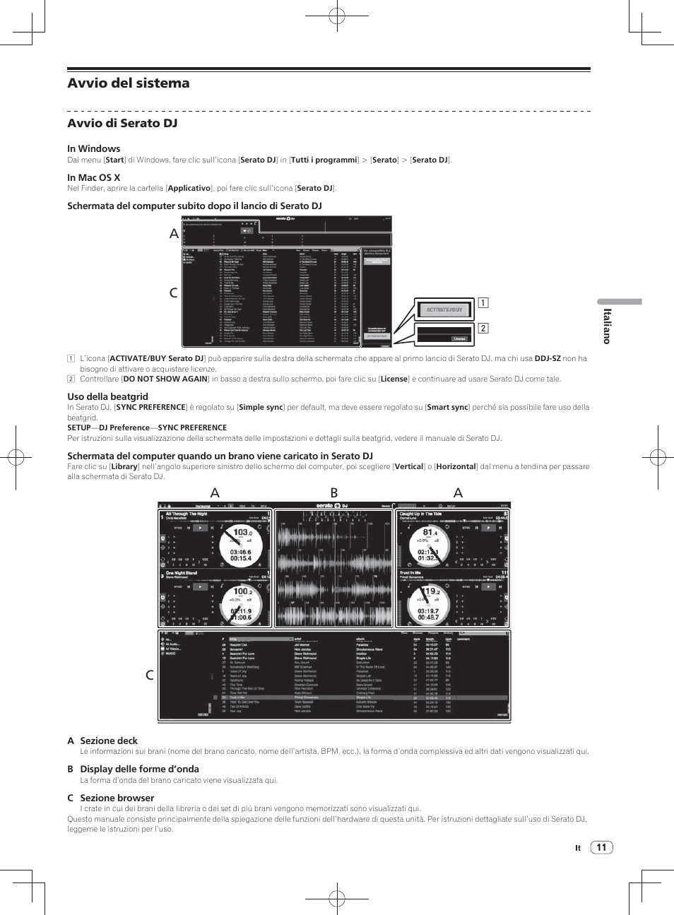 Avvio del sistema, Ac b | Pioneer DDJ-SZ User Manual | Page 53 / 116