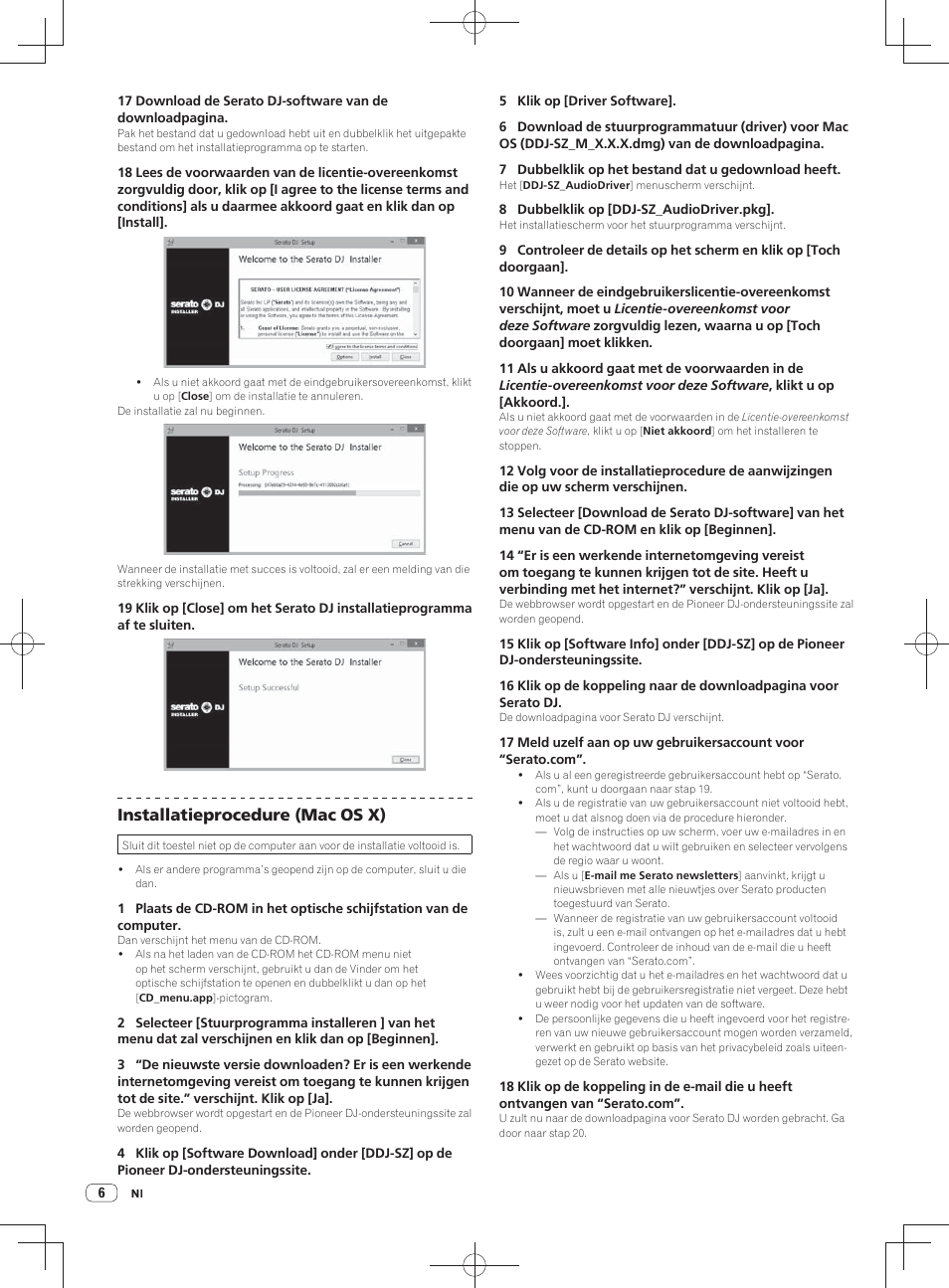 Installatieprocedure (mac os x) | Pioneer DDJ-SZ User Manual | Page 62 / 116