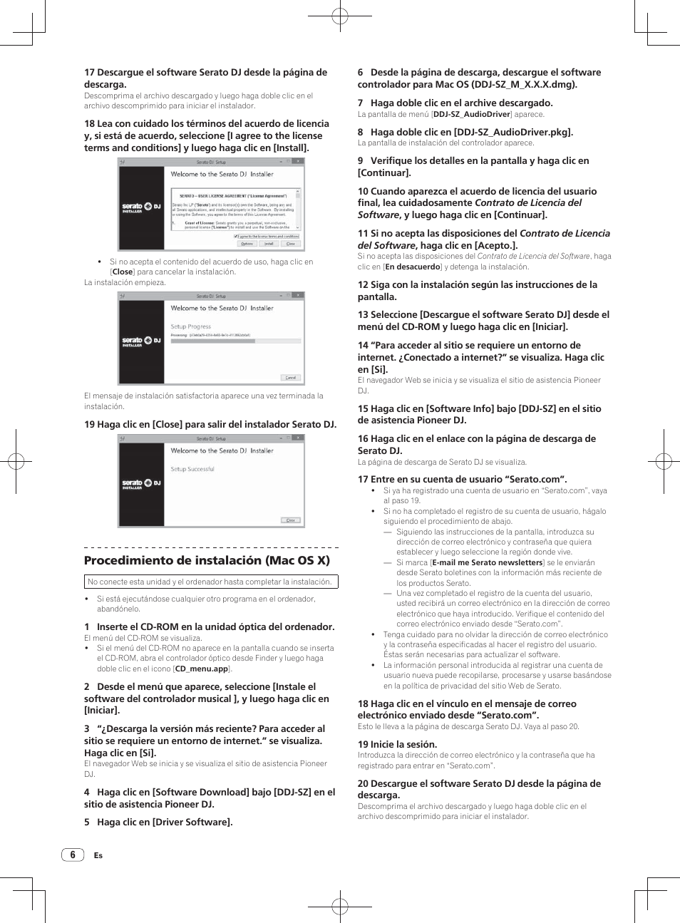 Procedimiento de instalación (mac os x) | Pioneer DDJ-SZ User Manual | Page 76 / 116