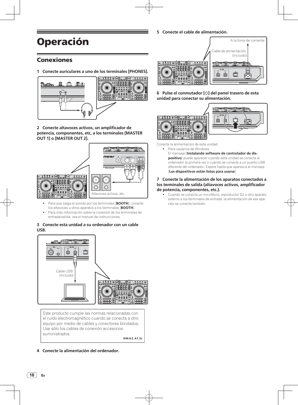 Operación, Conexiones | Pioneer DDJ-SZ User Manual | Page 80 / 116