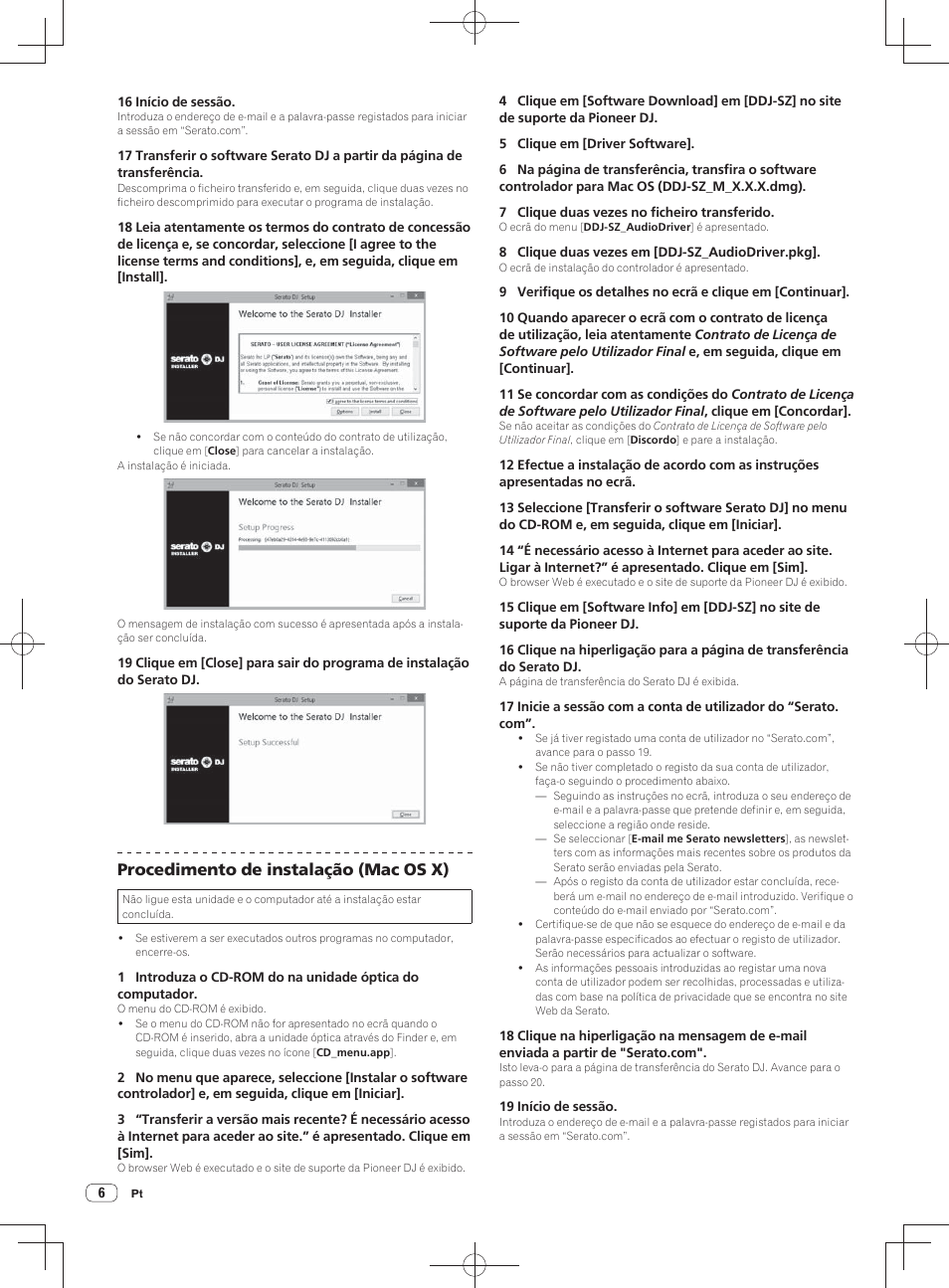 Procedimento de instalação (mac os x) | Pioneer DDJ-SZ User Manual | Page 90 / 116