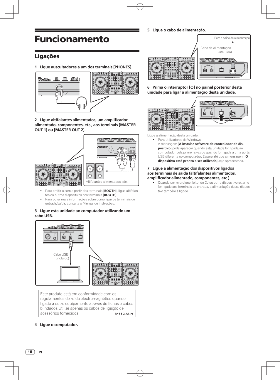 Funcionamento, Ligações | Pioneer DDJ-SZ User Manual | Page 94 / 116