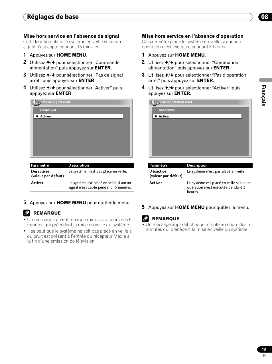 08 réglages de base | Pioneer PDP 434HDE User Manual | Page 119 / 248