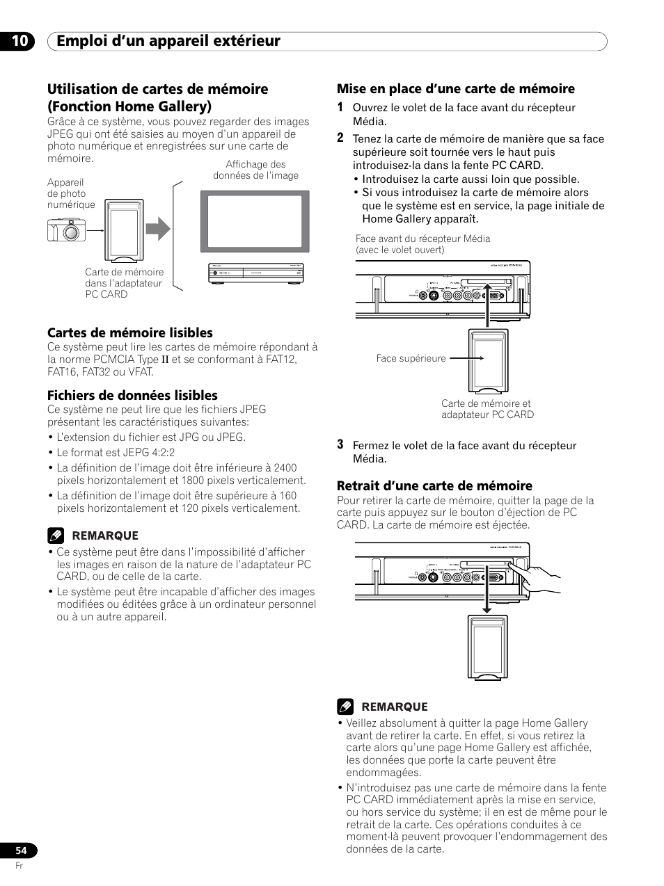 10 emploi d’un appareil extérieur | Pioneer PDP 434HDE User Manual | Page 130 / 248