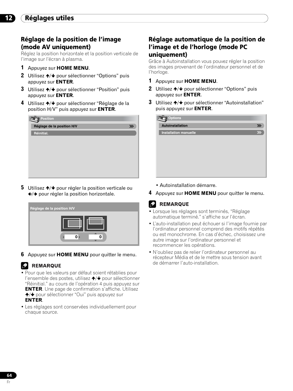 12 réglages utiles | Pioneer PDP 434HDE User Manual | Page 140 / 248