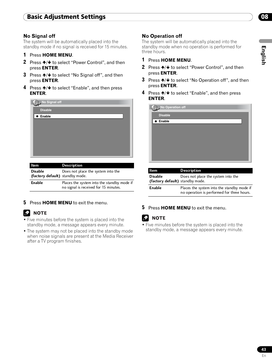 08 basic adjustment settings | Pioneer PDP 434HDE User Manual | Page 43 / 248