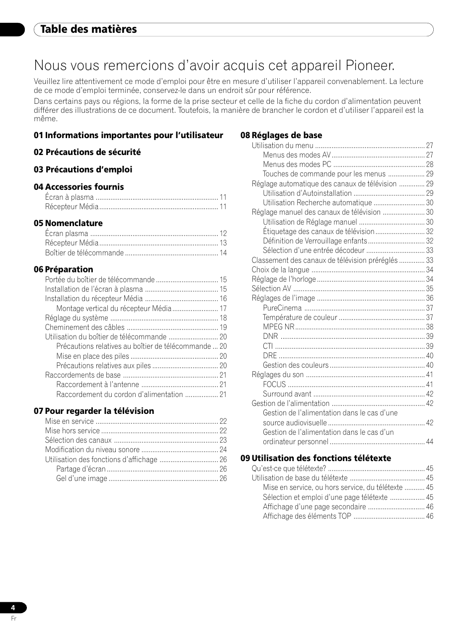 Pioneer PDP 434HDE User Manual | Page 80 / 248