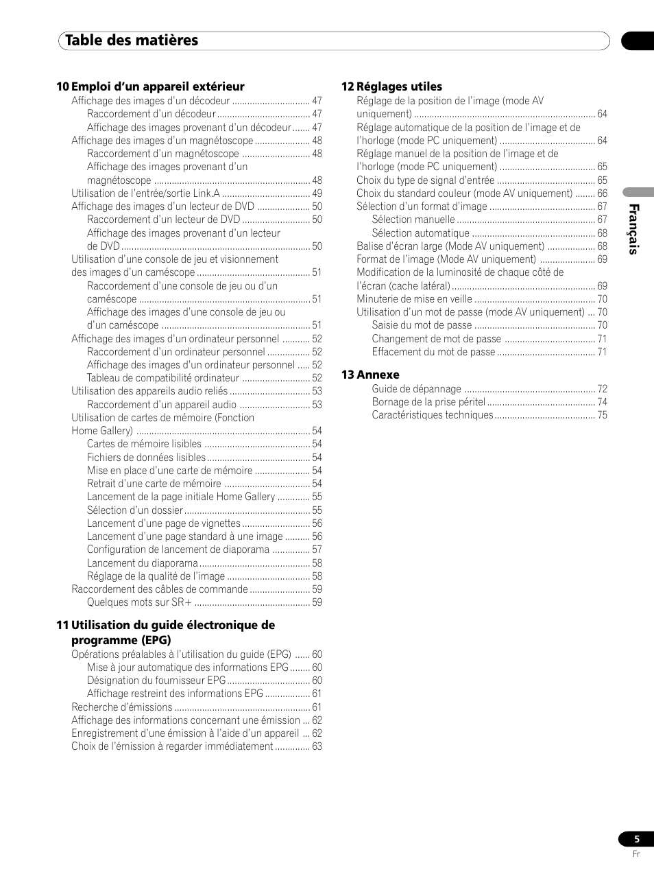 Pioneer PDP 434HDE User Manual | Page 81 / 248