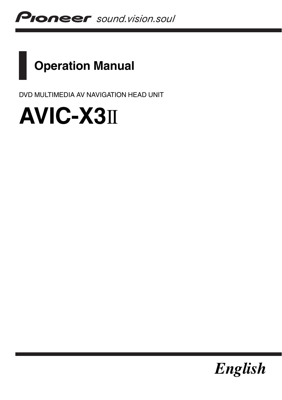 Pioneer AVIC-X3-II User Manual | 172 pages