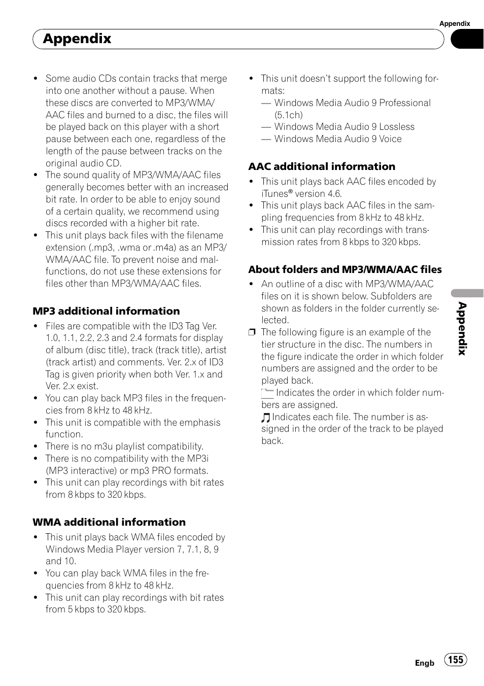 Appendix | Pioneer AVIC-X3-II User Manual | Page 155 / 172