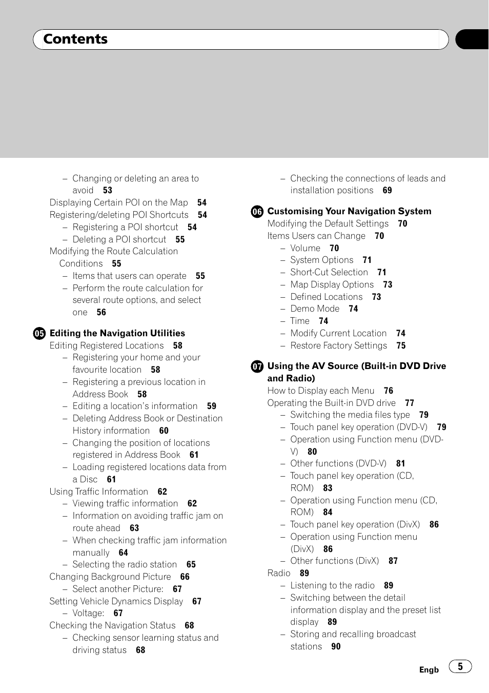 Pioneer AVIC-X3-II User Manual | Page 5 / 172