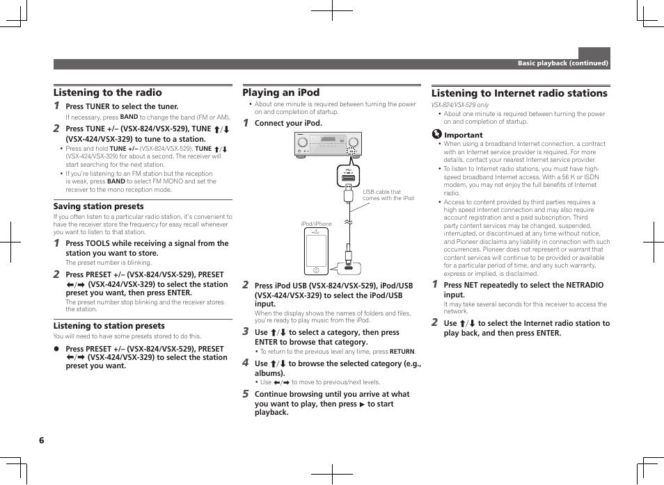 Pioneer VSX-824-K User Manual | Page 6 / 48