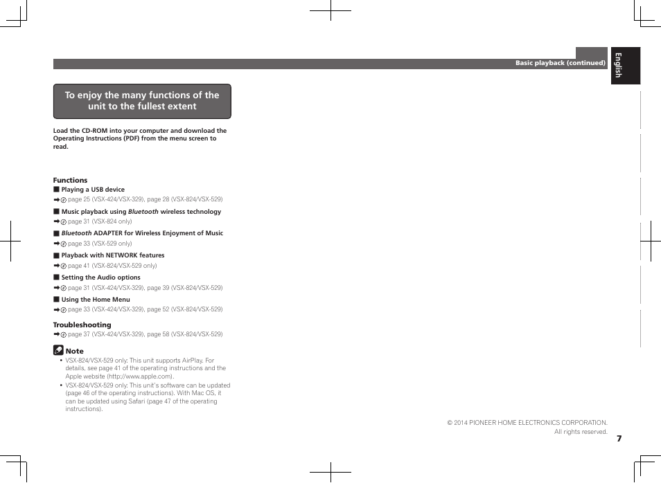 Pioneer VSX-824-K User Manual | Page 7 / 48