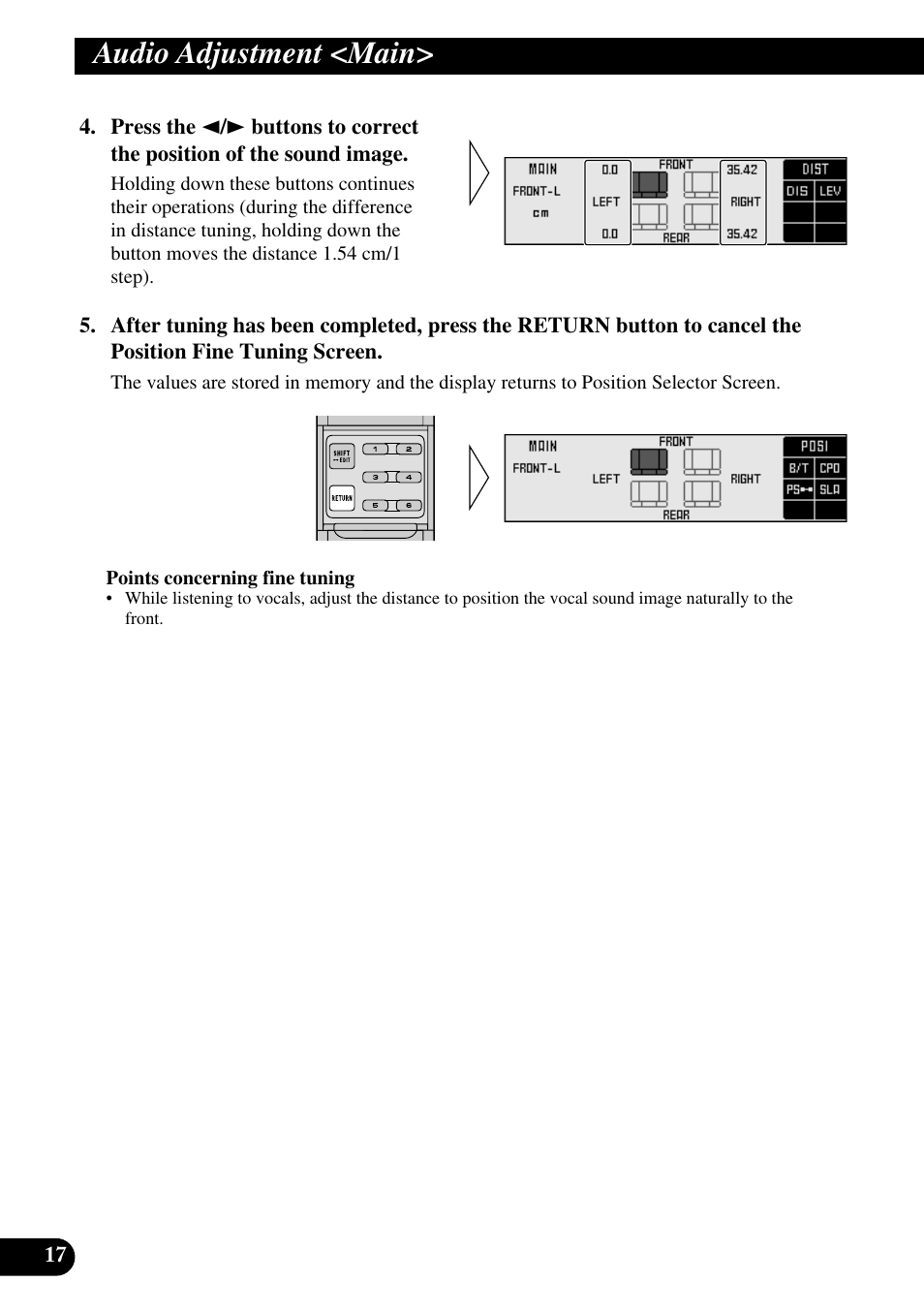 Audio adjustment <main | Pioneer RS-A9 User Manual | Page 18 / 73