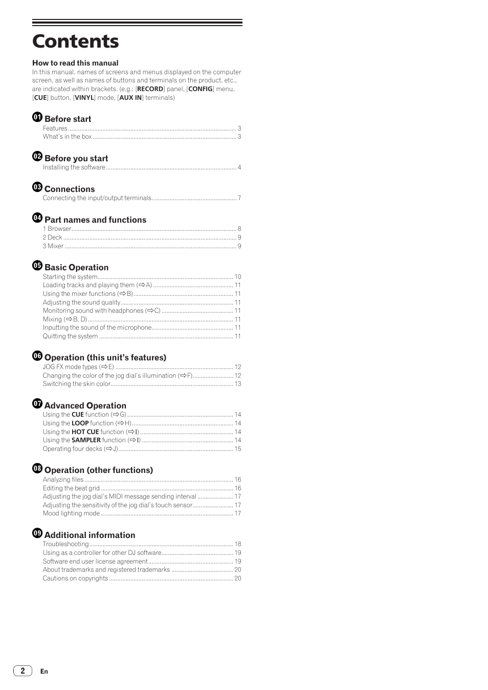 Pioneer DDJ-WeGO-W User Manual | Page 2 / 20