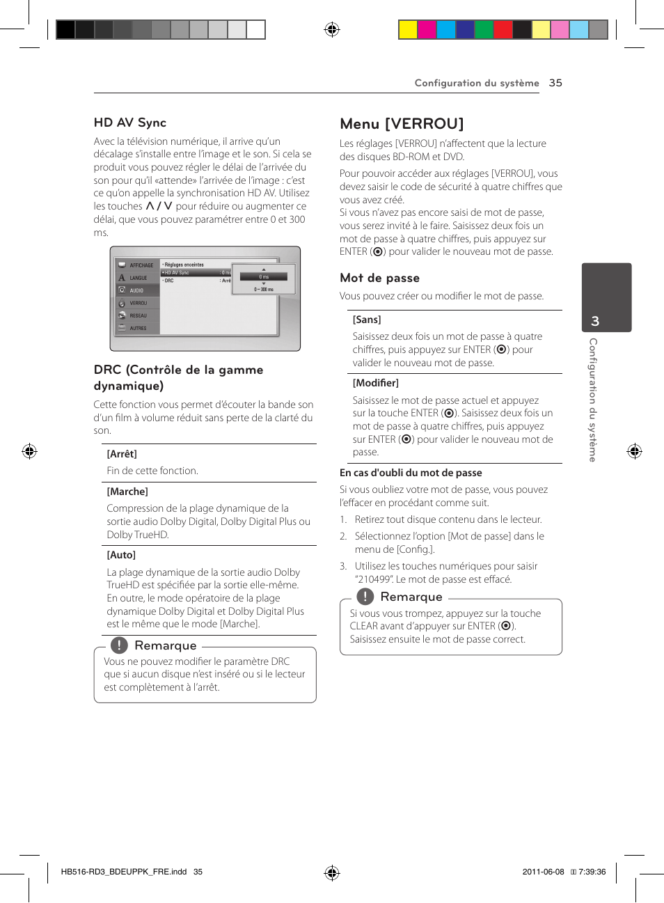 35 – menu [verrou, Menu [verrou | Pioneer BCS-HF818 User Manual | Page 103 / 424