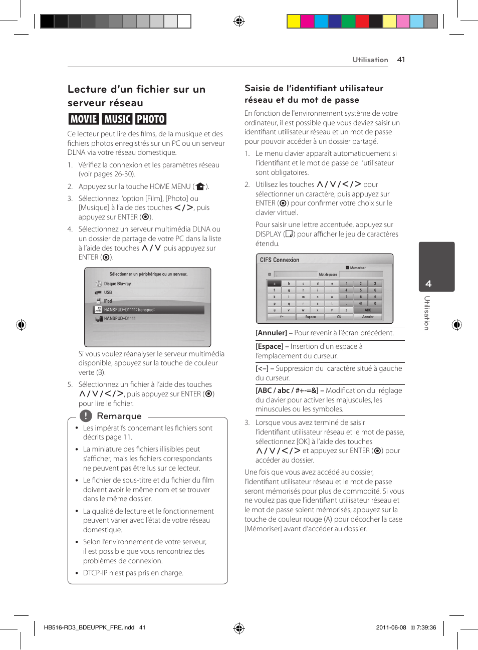 41 – lecture d’un fichier sur un serveur, Réseau, Lecture d’un fichier sur un serveur réseau yui | Pioneer BCS-HF818 User Manual | Page 109 / 424