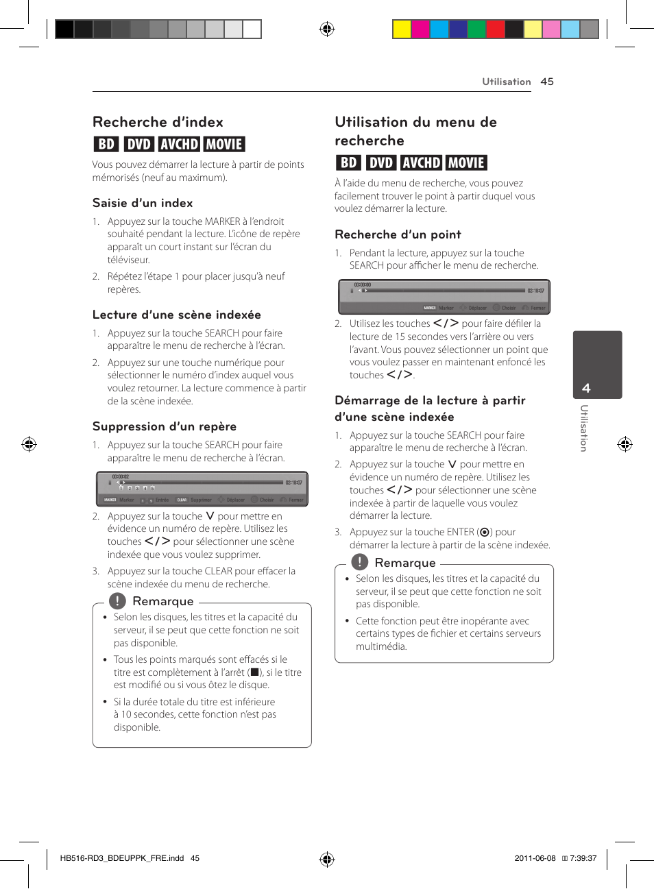 Recherche d’index eroy, Utilisation du menu de recherche eroy | Pioneer BCS-HF818 User Manual | Page 113 / 424