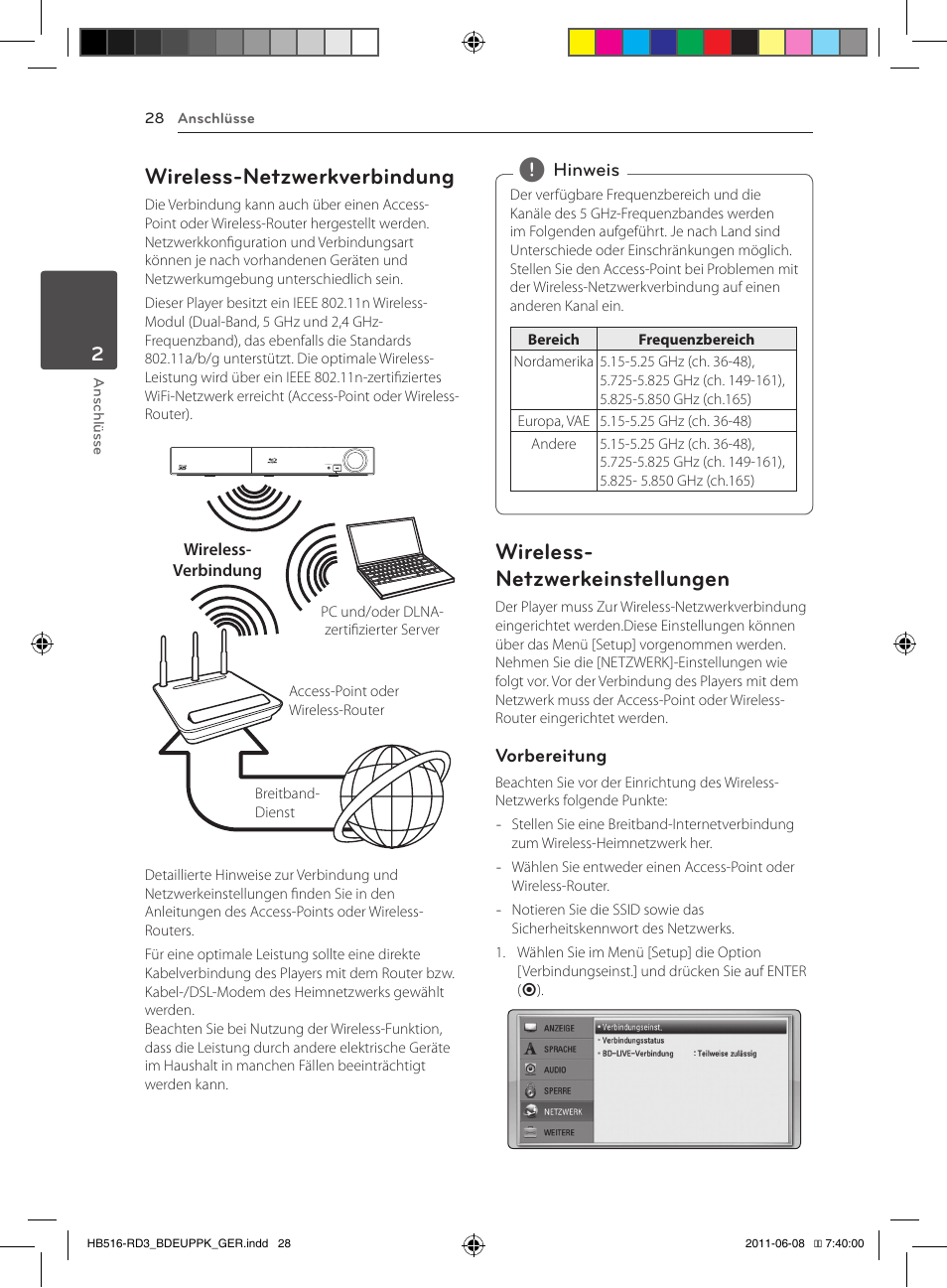 Wireless-netzwerkverbindung, Wireless- netzwerkeinstellungen | Pioneer BCS-HF818 User Manual | Page 170 / 424