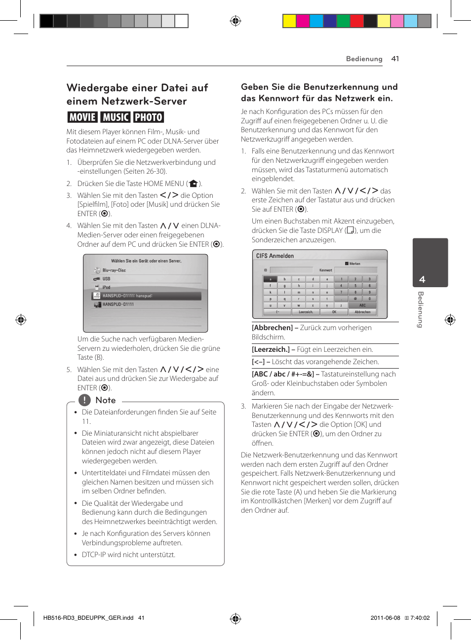 41 – wiedergabe einer datei auf einem, Netzwerk-server | Pioneer BCS-HF818 User Manual | Page 183 / 424