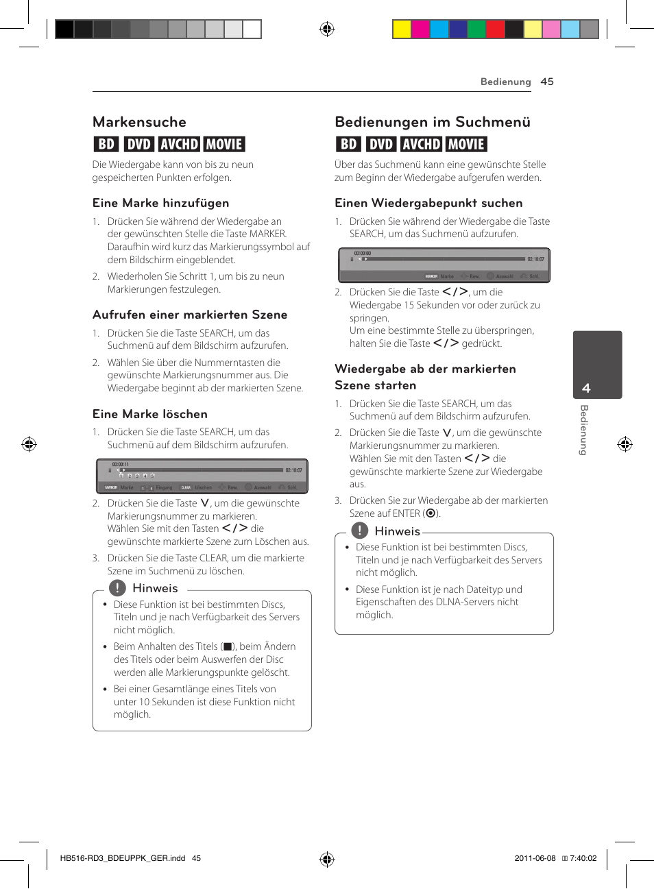 45 – markensuche 45 – bedienungen im suchmenü, Markensuche eroy, Bedienungen im suchmenü eroy | Pioneer BCS-HF818 User Manual | Page 187 / 424