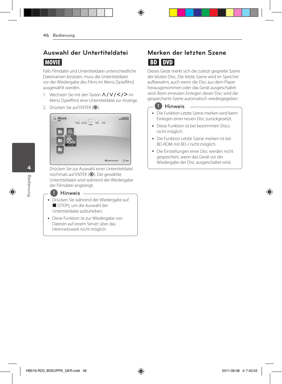Auswahl der untertiteldatei y, Merken der letzten szene er | Pioneer BCS-HF818 User Manual | Page 188 / 424