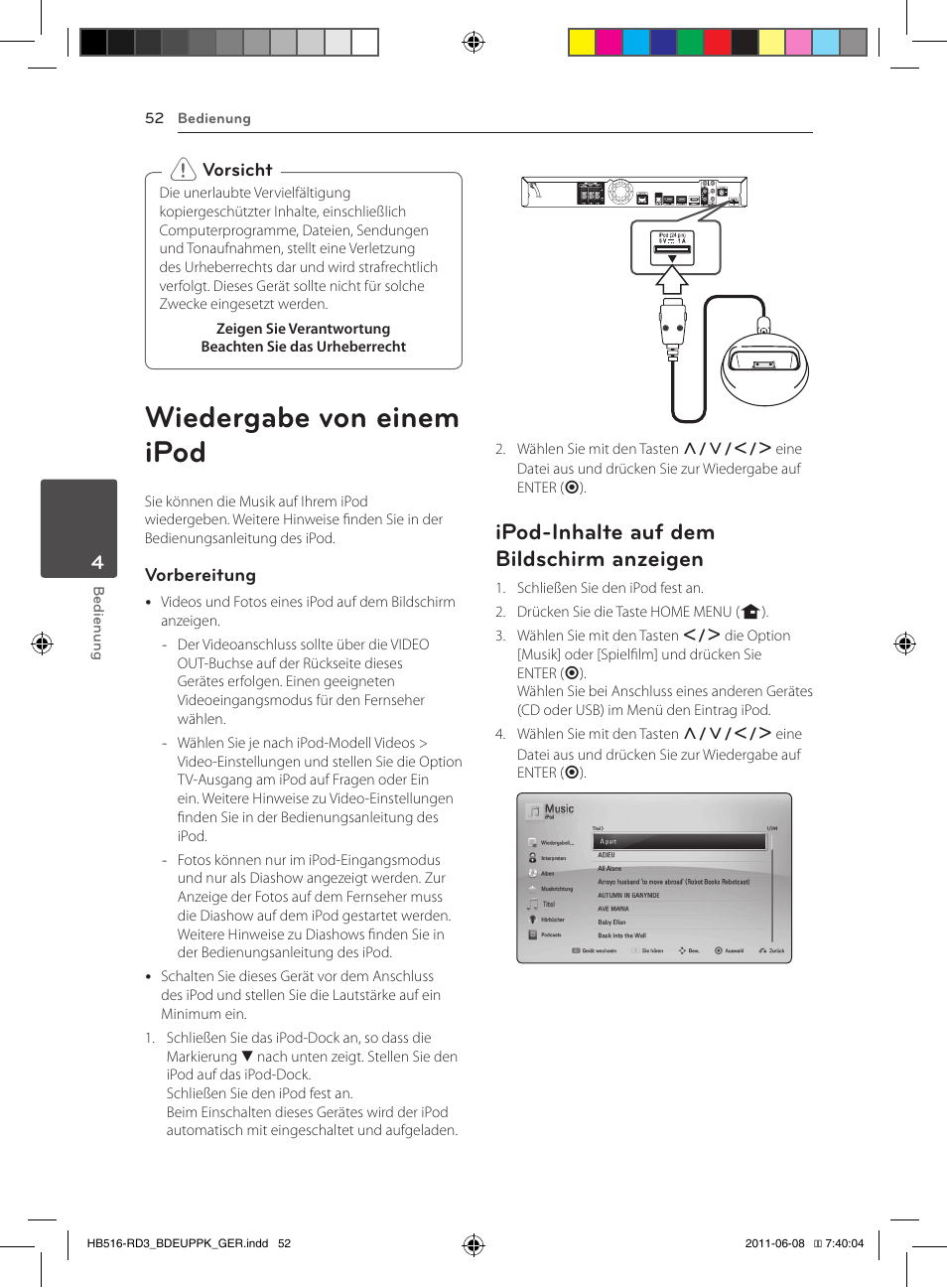 Anzeigen, Wiedergabe von einem ipod, Ipod-inhalte auf dem bildschirm anzeigen | Pioneer BCS-HF818 User Manual | Page 194 / 424