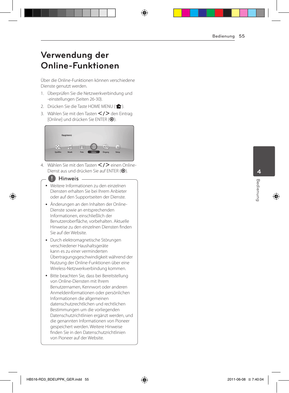 55 verwendung der online-funktionen, Verwendung der online-funktionen | Pioneer BCS-HF818 User Manual | Page 197 / 424