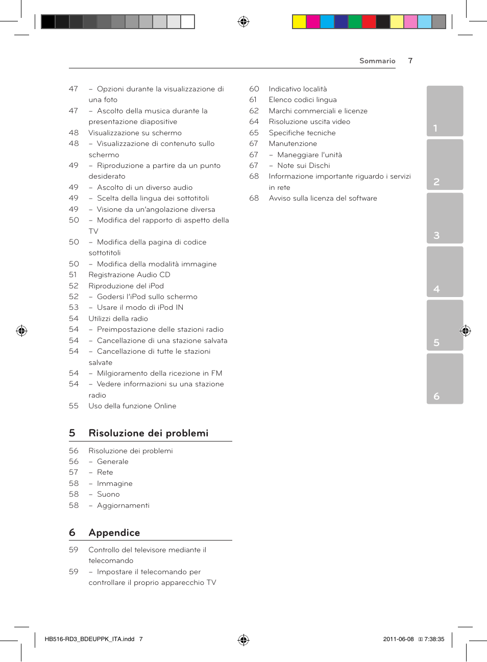 5 risoluzione dei problemi, 6 appendice | Pioneer BCS-HF818 User Manual | Page 217 / 424