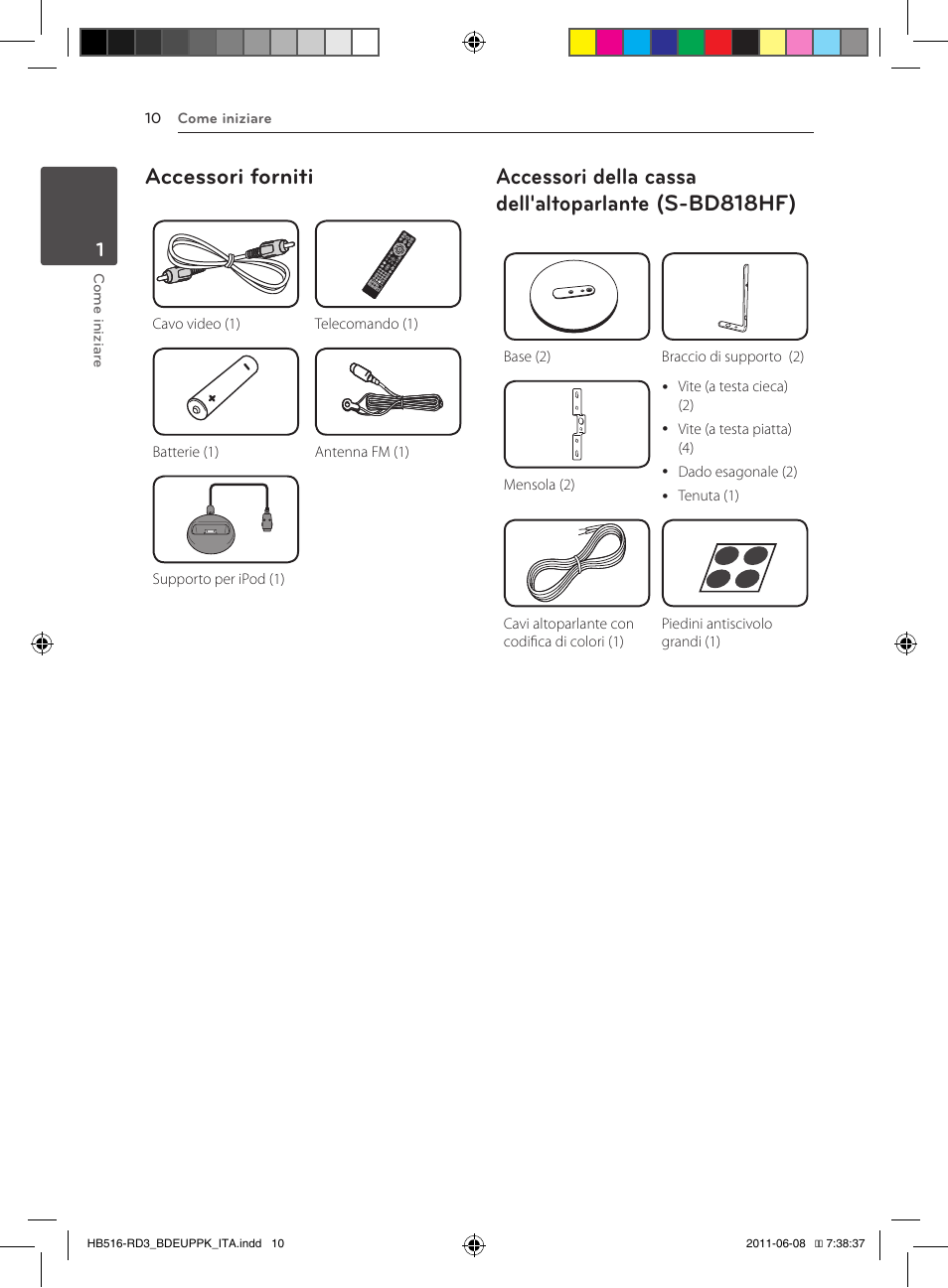 10 – accessori forniti 10, Accessori forniti | Pioneer BCS-HF818 User Manual | Page 220 / 424