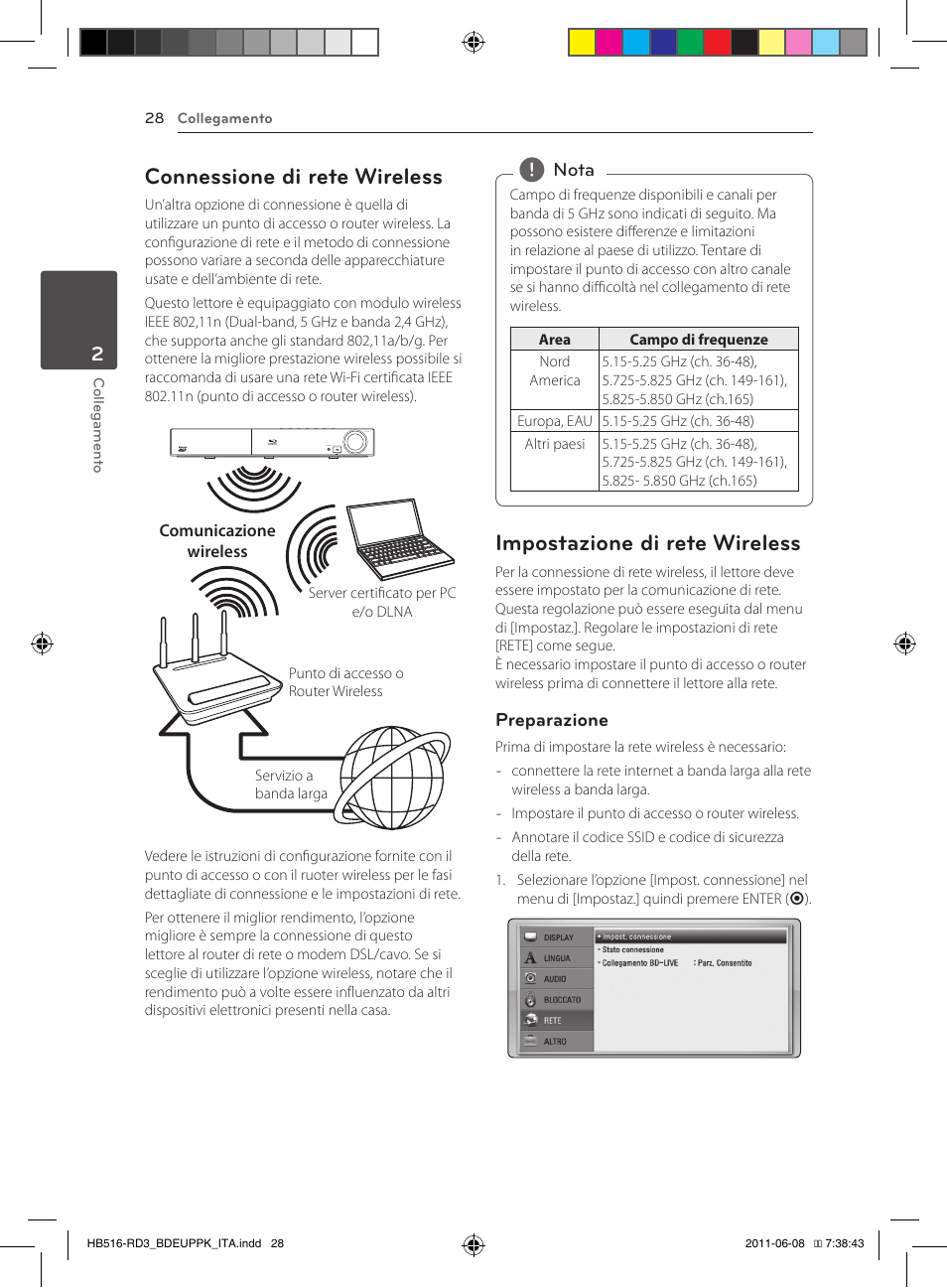 Connessione di rete wireless, Impostazione di rete wireless | Pioneer BCS-HF818 User Manual | Page 238 / 424