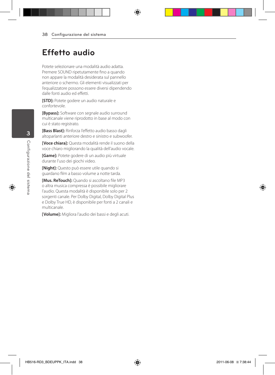 38 effetto audio, Effetto audio | Pioneer BCS-HF818 User Manual | Page 248 / 424