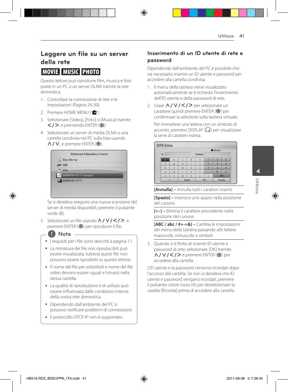 41 – leggere un file su un server della rete, Leggere un file su un server della rete yui | Pioneer BCS-HF818 User Manual | Page 251 / 424