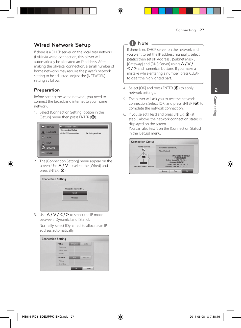 27 – wired network setup, Wired network setup | Pioneer BCS-HF818 User Manual | Page 27 / 424