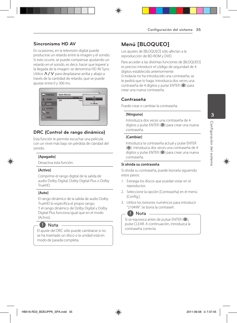 35 – menú [bloqueo, Menú [bloqueo | Pioneer BCS-HF818 User Manual | Page 313 / 424