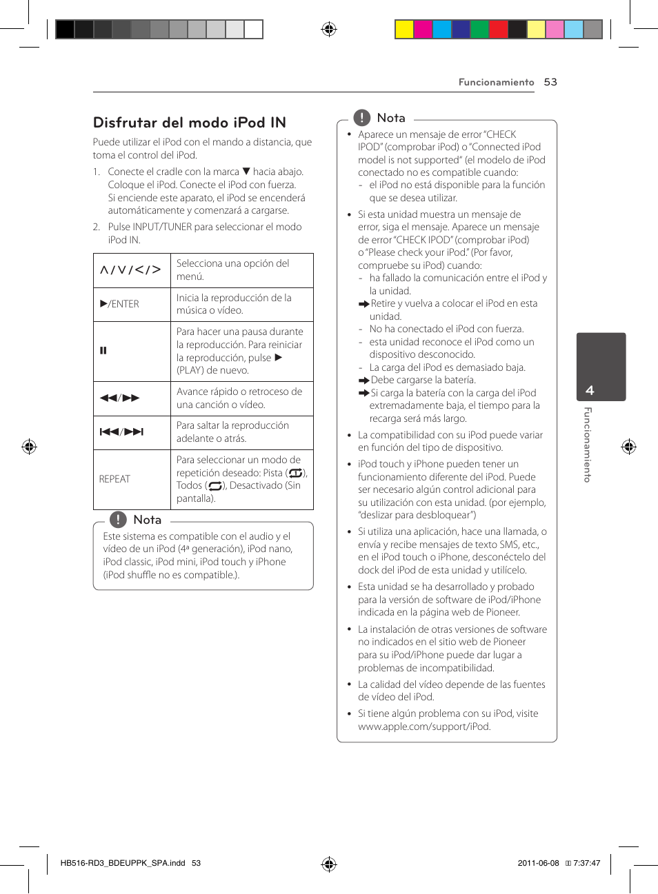 53 – disfrutar del modo ipod in, Disfrutar del modo ipod in | Pioneer BCS-HF818 User Manual | Page 331 / 424