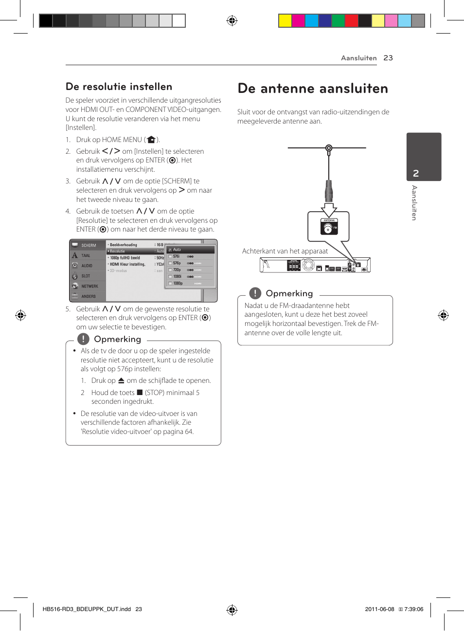 De antenne aansluiten, De resolutie instellen | Pioneer BCS-HF818 User Manual | Page 369 / 424