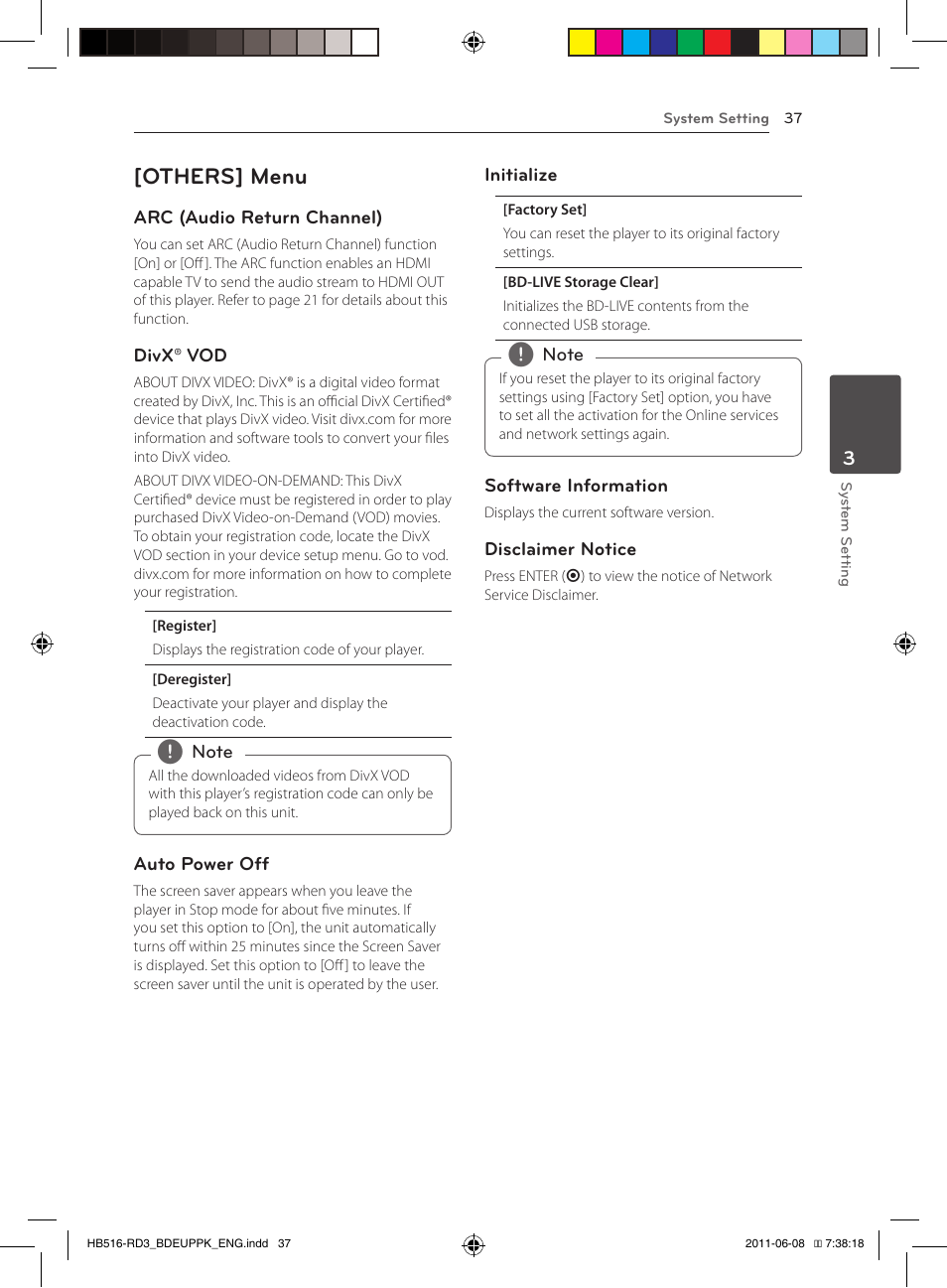 37 – [others] menu, Others] menu | Pioneer BCS-HF818 User Manual | Page 37 / 424