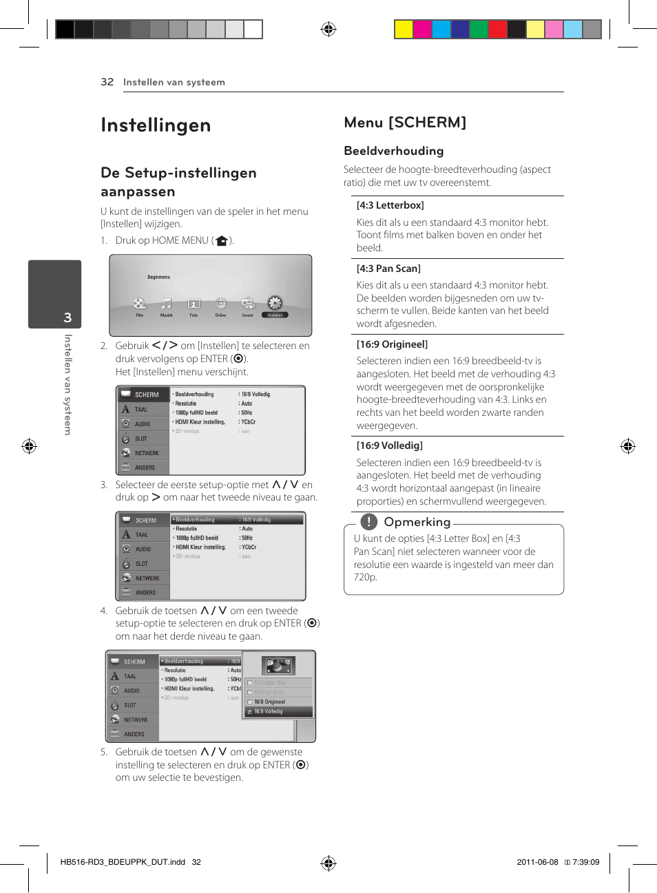 Instellingen, De setup-instellingen aanpassen, Menu [scherm | Pioneer BCS-HF818 User Manual | Page 378 / 424