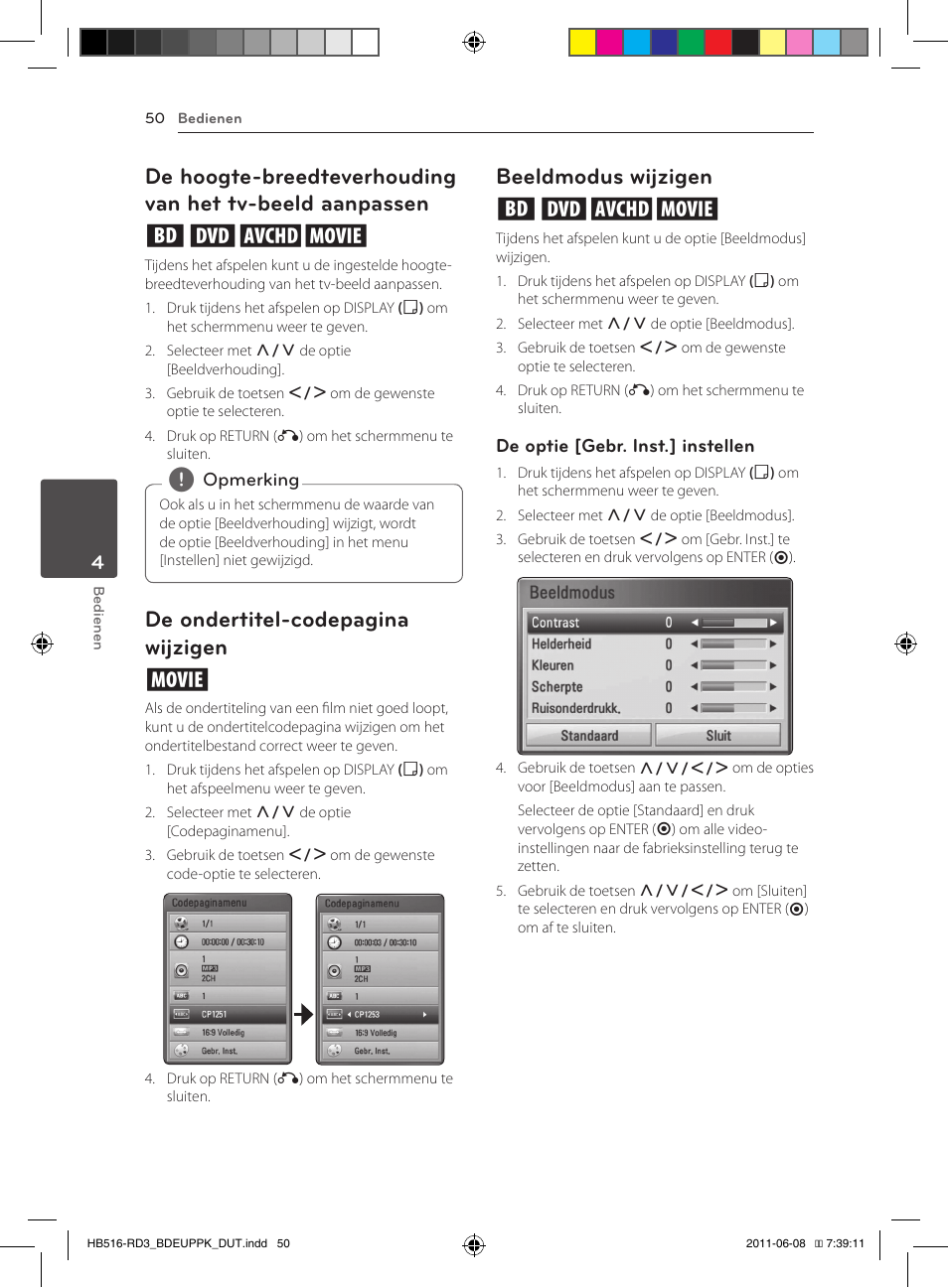 50 – de hoogte-breedteverhouding van het, Tv-beeld aanpassen, De ondertitel-codepagina wijzigen y | Beeldmodus wijzigen eroy | Pioneer BCS-HF818 User Manual | Page 396 / 424