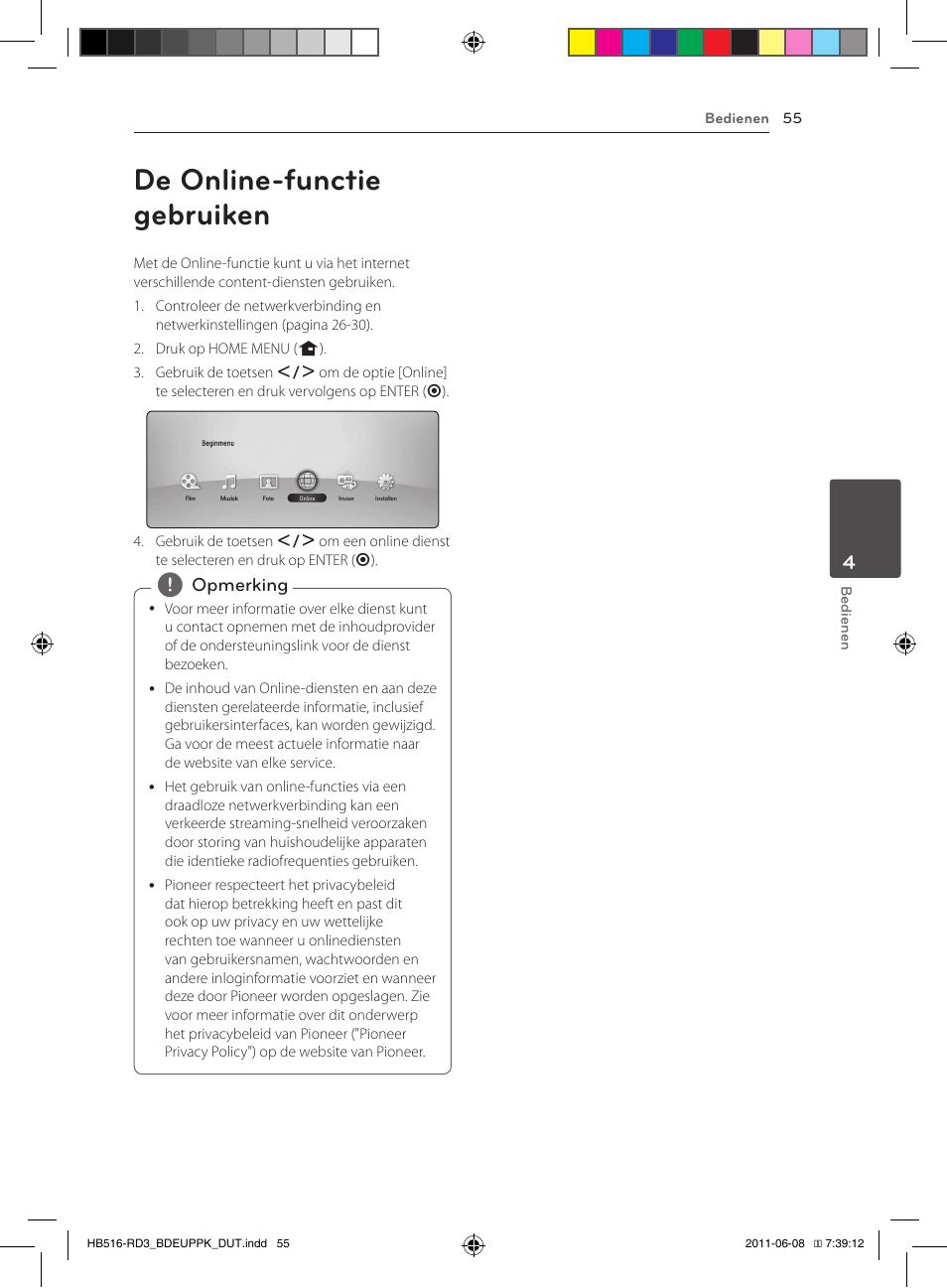 55 de online-functie gebruiken, De online-functie gebruiken | Pioneer BCS-HF818 User Manual | Page 401 / 424